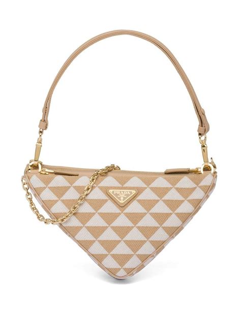 white triangle prada bag|Prada symbole bag.